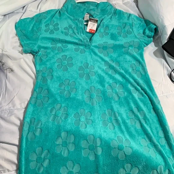 rue21 green dress Rue 21 Green and Blue Floral Dress
